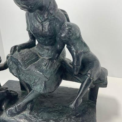 -271- COLLECTIBLE | Large Mother reading Statue | Daniel Brown 1999