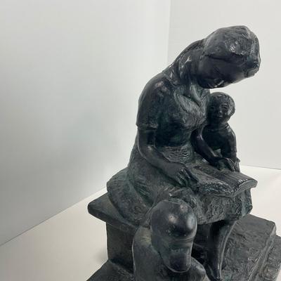 -271- COLLECTIBLE | Large Mother reading Statue | Daniel Brown 1999