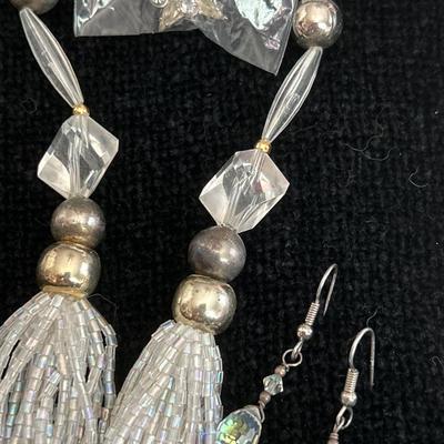 Iridescent necklaces & earrings