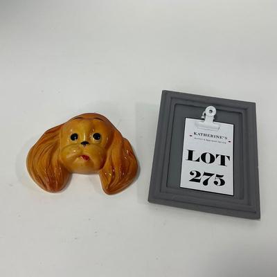-275- COLLECTIBLE | 1952 Miller Studios Chalkware Puppy Dog Face Wallhanger