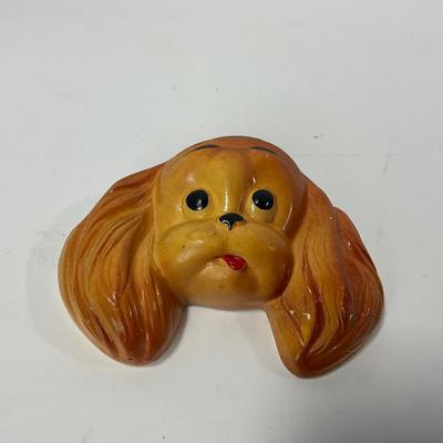 -275- COLLECTIBLE | 1952 Miller Studios Chalkware Puppy Dog Face Wallhanger