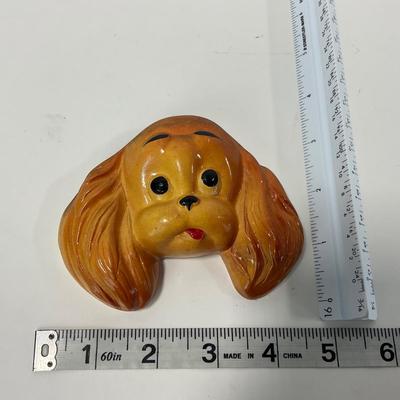 -275- COLLECTIBLE | 1952 Miller Studios Chalkware Puppy Dog Face Wallhanger