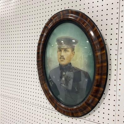 -278- VINTAGE | Large Oval World War 1 Solider Hand Painted Photo