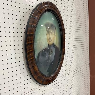 -278- VINTAGE | Large Oval World War 1 Solider Hand Painted Photo