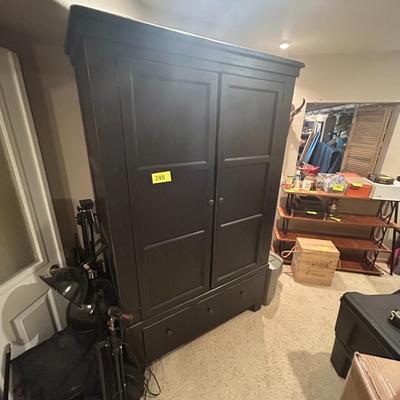 Large Solid Wood "Attic Heirloom" Armoire