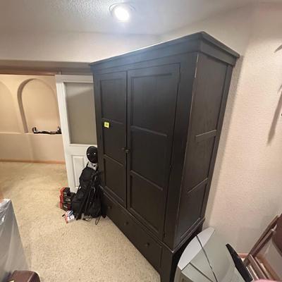 Large Solid Wood "Attic Heirloom" Armoire