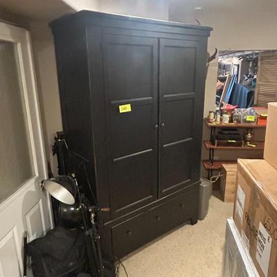 Large Solid Wood "Attic Heirloom" Armoire