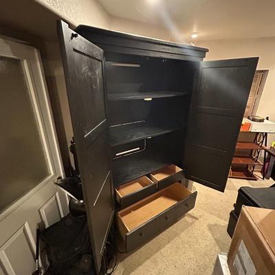 Large Solid Wood "Attic Heirloom" Armoire