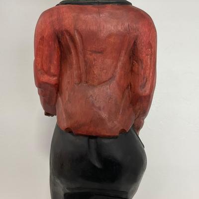 -284- COLLECTIBLE | Wooden Golfer & Gold Club