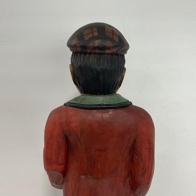 -284- COLLECTIBLE | Wooden Golfer & Gold Club