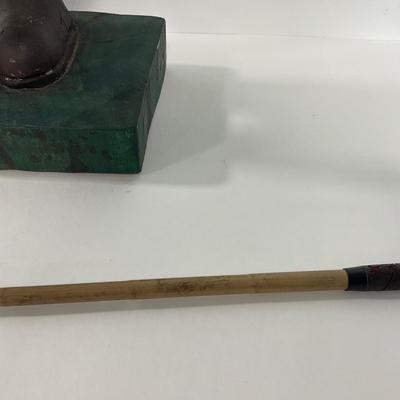 -284- COLLECTIBLE | Wooden Golfer & Gold Club