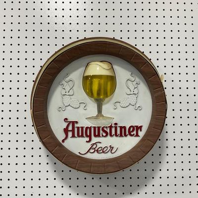 -288- BEER | Vintage 1950â€™s Augustiner Beer Sign Wagner Brewery Ohio