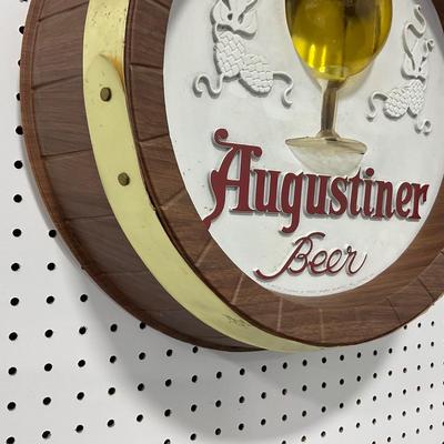 -288- BEER | Vintage 1950â€™s Augustiner Beer Sign Wagner Brewery Ohio