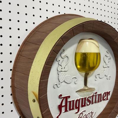 -288- BEER | Vintage 1950â€™s Augustiner Beer Sign Wagner Brewery Ohio