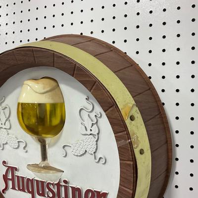 -288- BEER | Vintage 1950â€™s Augustiner Beer Sign Wagner Brewery Ohio