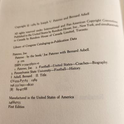 Paterno By The Book by Joe Paterno - Autographed