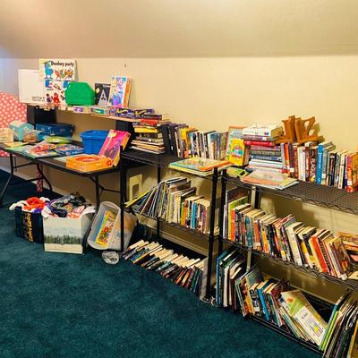 Lot 6: Books, Kids items & more (Upstairs)