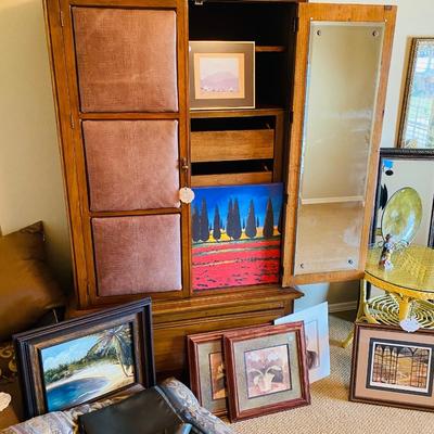 Lot 8: Dresser, Art & More (Upstairs)