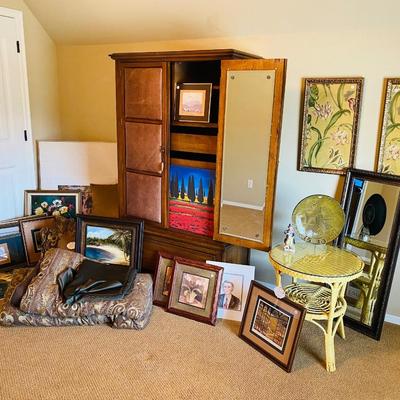Lot 8: Dresser, Art & More (Upstairs)