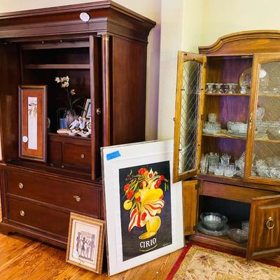 Lot 30: Armoire, Curio & More (Downstairs)
