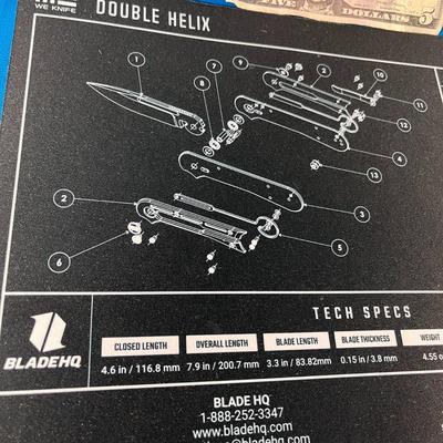 LARGE FOLDING KNIFE TECH DIAGRAM MOUSE PAD