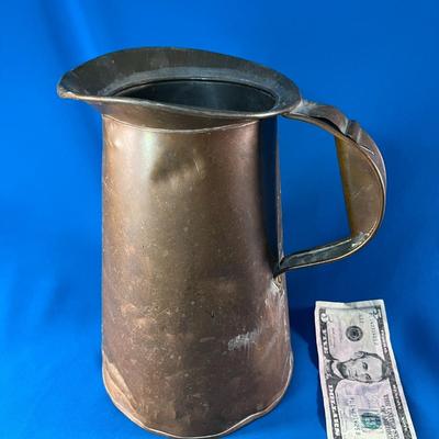 COOL OLD COPPER PITCHER NICE PATINA