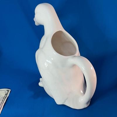 WHITE CERAMIC DUCK PITCHER
