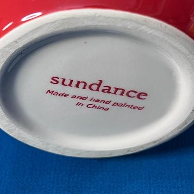 GREEN AND RED PEACE SIGN COFFEE MUG FROM SUNDANCE