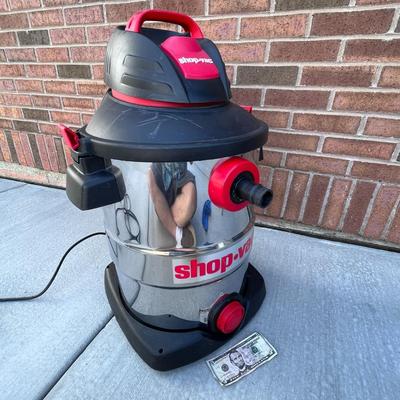ALMOST NEW STAINLESS STEEL SHOP VAC 12 GAL., 6HP