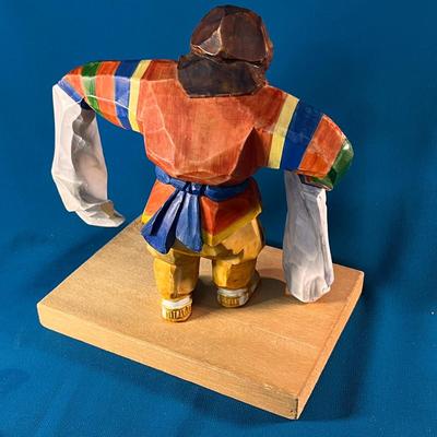 CARVED PAINTED JAPANESE LOOOONG SLEEVED CHARACTER FIGURE ARTIST CIPHERED