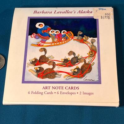 NEW IN PACKAGE SET OF 6 NOTE CARDS PLAYFUL ALASKA ESKIMOS & HUSKIES