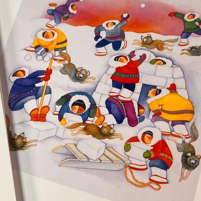 NEW IN PACKAGE SET OF 6 NOTE CARDS PLAYFUL ALASKA ESKIMOS & HUSKIES