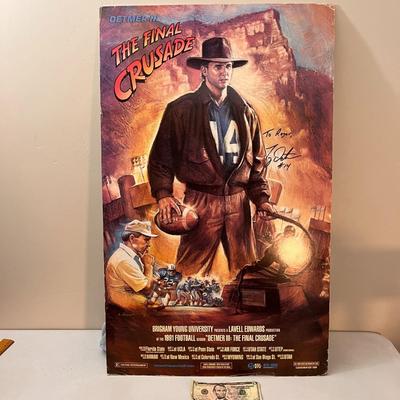 AUTOGRAPHED TY DETMER â€œTHE FINAL CRUSADEâ€ BYU FOOTBALL POSTER
