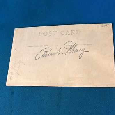 VINTAGE FAMILY PORTRAIT POSTCARD â€œAUNT MARYâ€ BLACK & WHITE