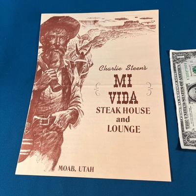 CHARLIE STEENâ€™S MI VIDA STEAK HOUSE MOAB UTAH MENU