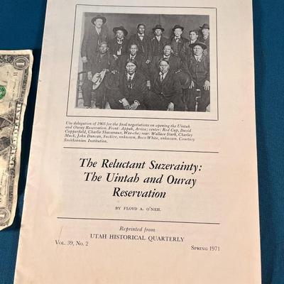 â€œTHE RELUCTANT SUZERAINTY: THE UINTAH AND OURAY RESERVATIONâ€ UTAH HISTORICAL QTRLY.