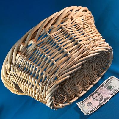 OVAL WICKER BASKET TWO HANDLED