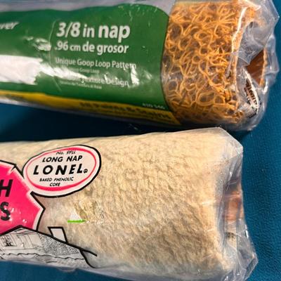PAIR OF PAINT ROLLERS NEW IN PACKAGES FOR ROUGH SURFACES AND TEXTURE