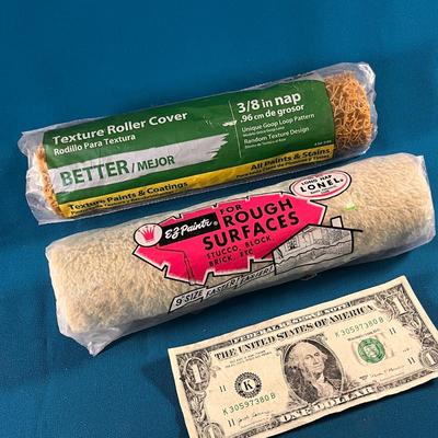 PAIR OF PAINT ROLLERS NEW IN PACKAGES FOR ROUGH SURFACES AND TEXTURE
