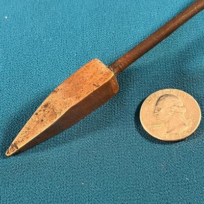 COPPER TIP ANTIQUE SOLDERING IRON LONG HANDLE