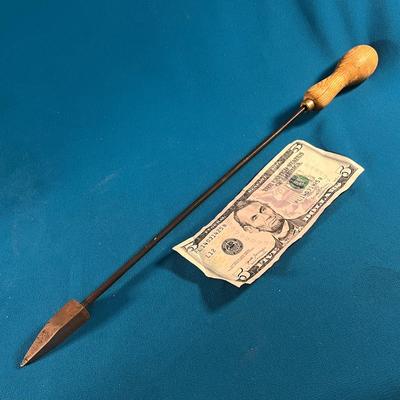 COPPER TIP ANTIQUE SOLDERING IRON LONG HANDLE