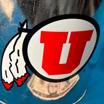 SHINY METAL UNIVERSITY OF UTAH UTES BUCKET 