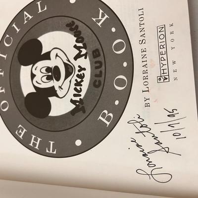 â€œTHE OFFICIAL MICKEY MOUSE CLUB BOOKâ€ by LORRAINE SANTOLI 3 AUTOGRAPHS