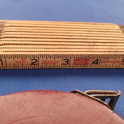 Wood Handle Yankee Drill, Screw Drivers and Lufkin Tape Measure & Ruler