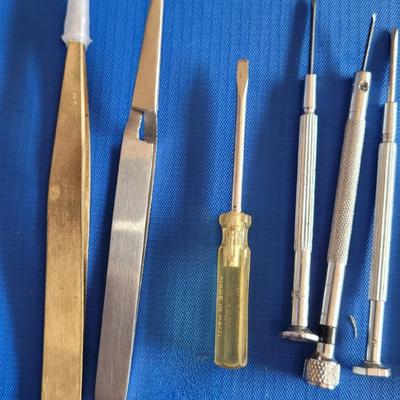 Small Screw Drivers and Tweezers