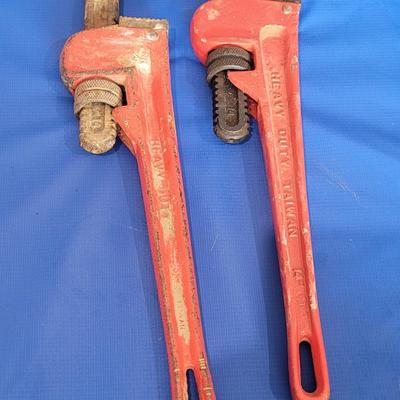 (2) Heavy Duty Pipe Wrenches