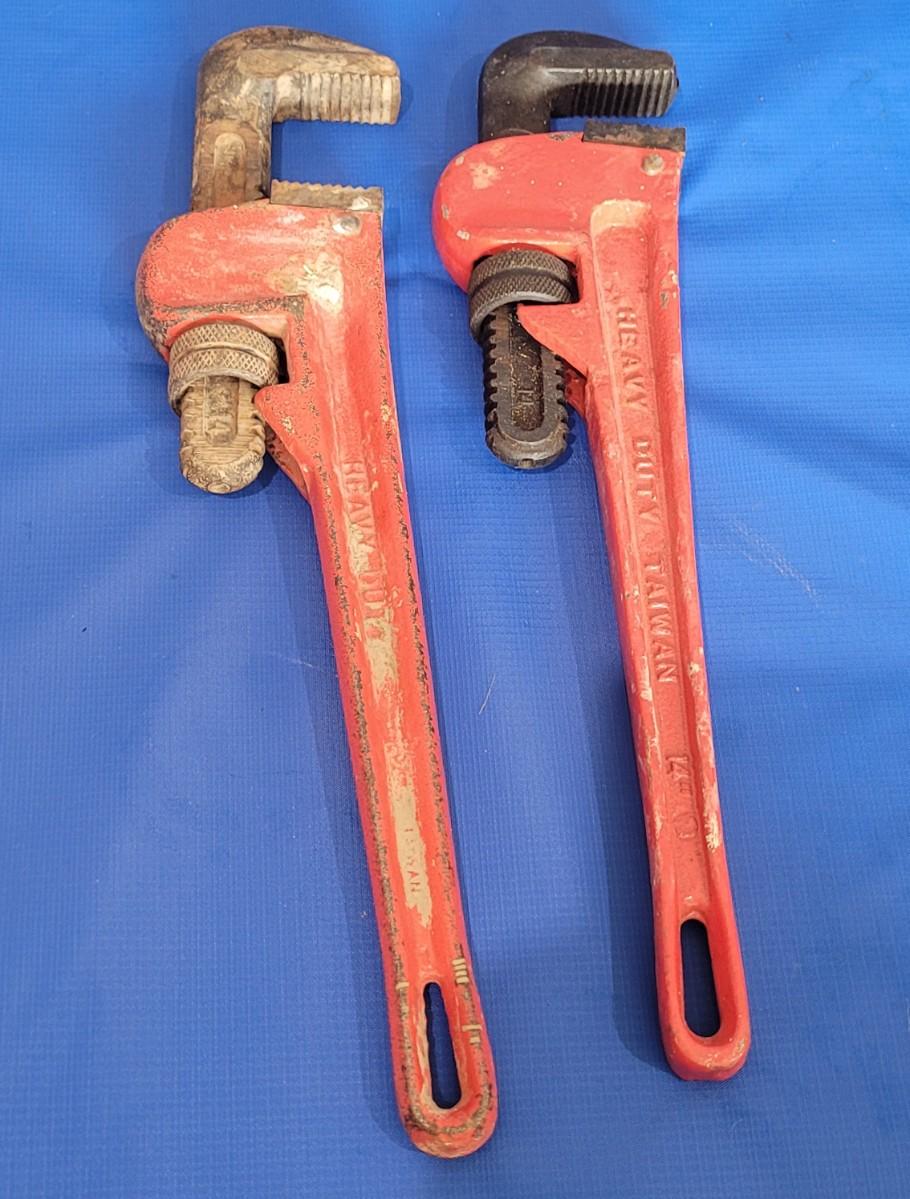(2) Heavy Duty Pipe Wrenches
