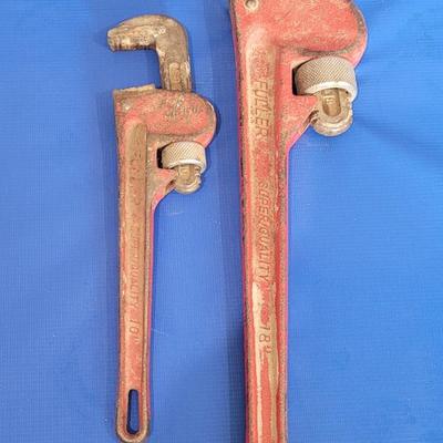 (2) Pipe Wrenches 10" & 18"