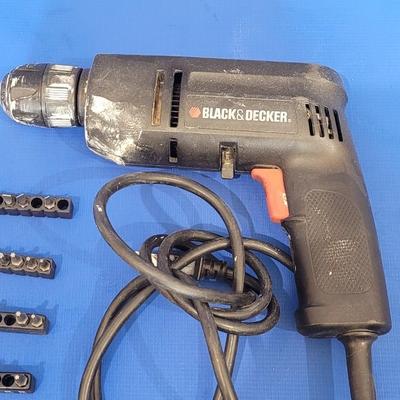 Electric Black & Decker Drill with Bits