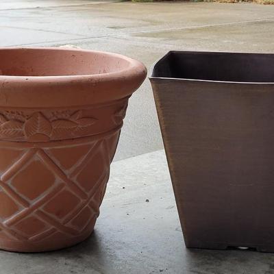 (2) Large Gardening Pots